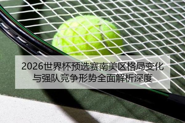 2026世界杯预选赛南美区格局变化与强队竞争形势全面解析深度